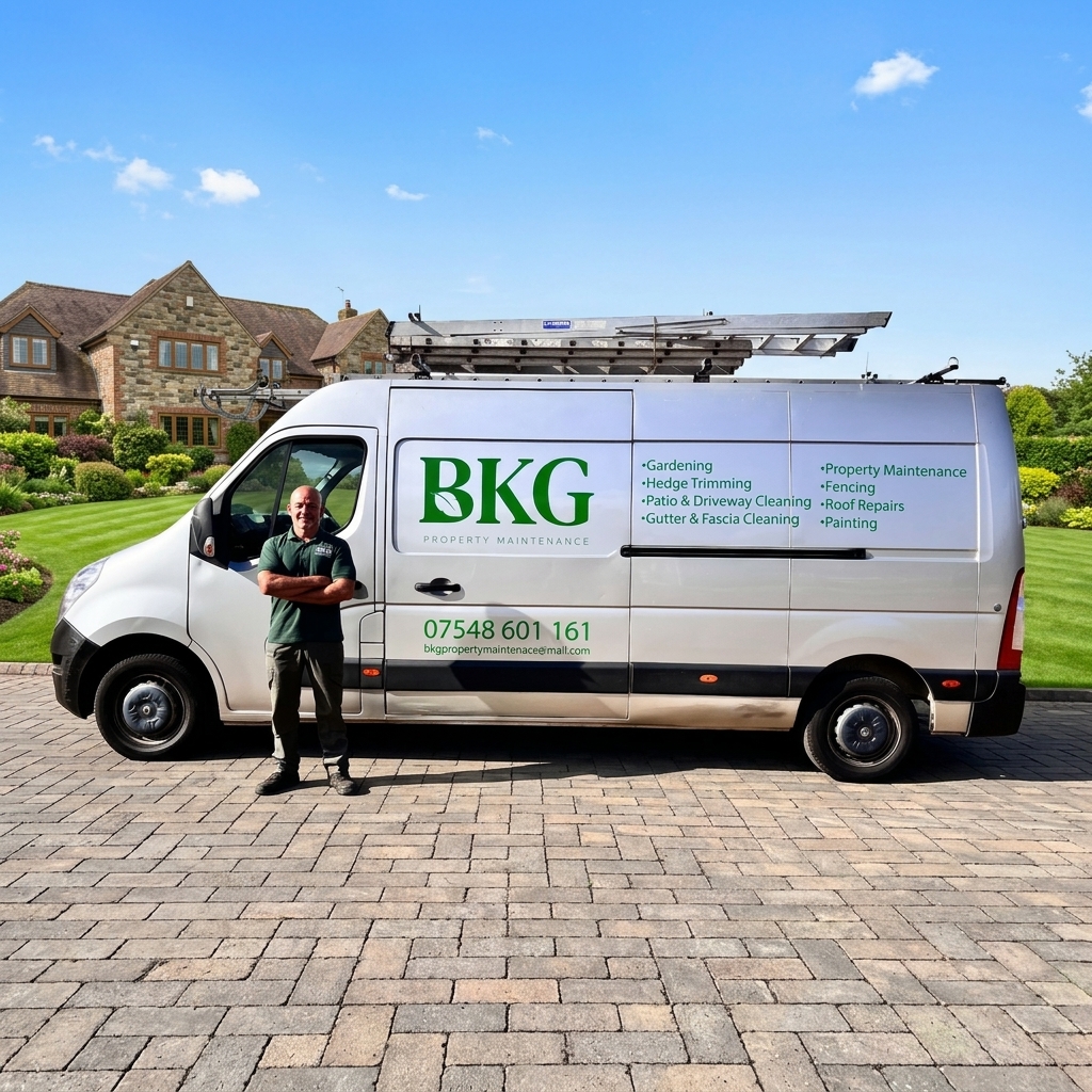 Brian Gasch with BKG Property Maintenance Van