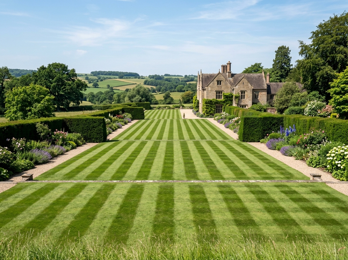 Pristine Estate Lawn Striping